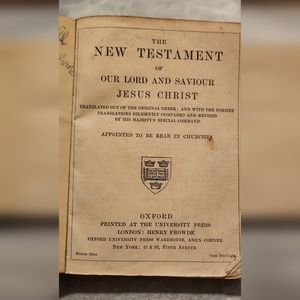 VINTAGE New Testament Printed at Oxford University Press Henry Frowde